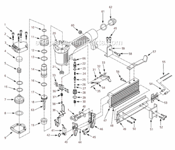 Part Location Diagram of SKN04800AV Campbell Hausfeld Driver Kit